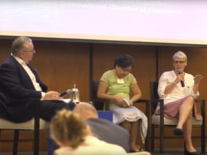 From the right: Eva Blidberg, Cynthia Villar and Victor Mills
